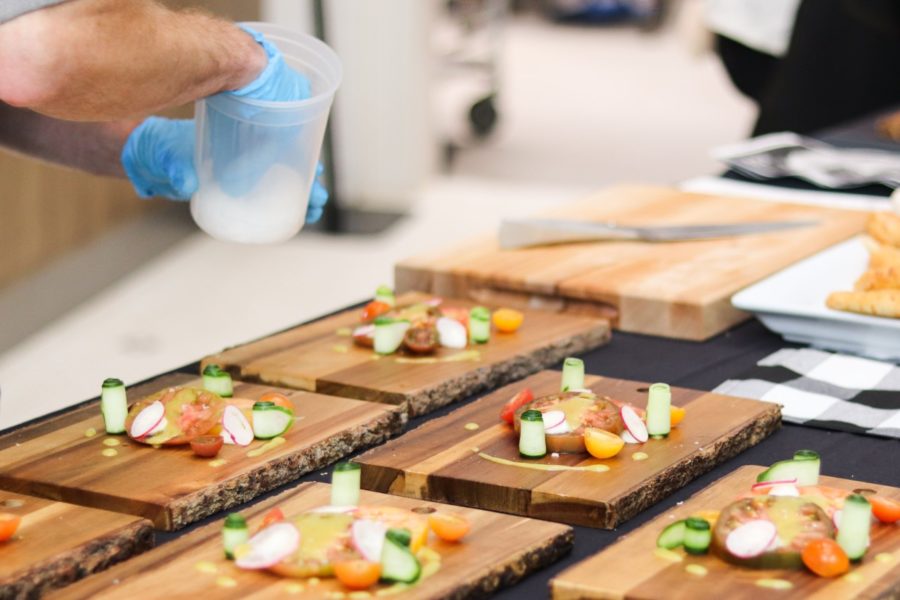 chef plating appetizer
